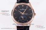 VF Factory Jaeger LeCoultre Master Moonphase Black Dial Rose Gold Case 39mm Swiss Cal.925 Automatic Watch